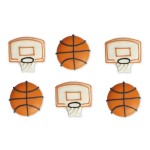 Decora Basketball Zuckerdekor, 6 Stück