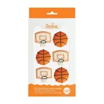Decora Basketball Zuckerdekor, 6 Stück