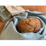 Linen bread bento bag BLUE, 1 pcs