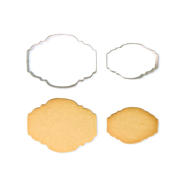 PME Cookie and Cake Plaque Style 2 Cookie Cutter Set, 2 pcs