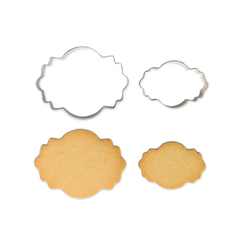 PME Cookie and Cake Plaque Style 4 Cookie Cutter Set, 2 pcs