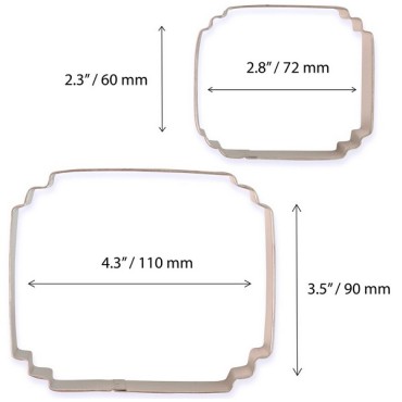 PME Cookie Frame Cutter Rectangular Set