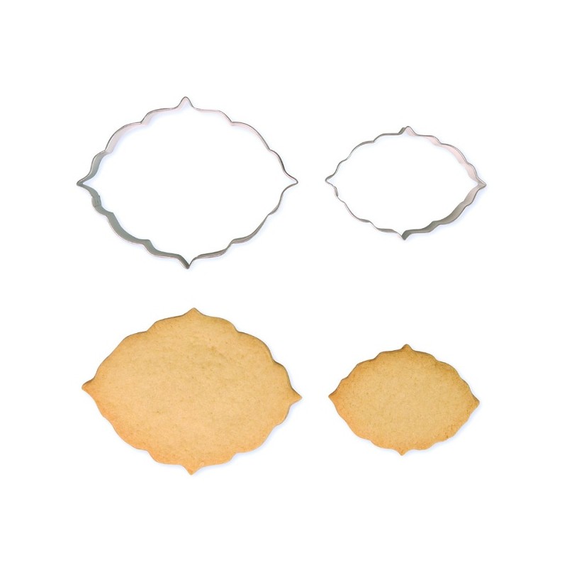 PME Cookie and Cake Plaque Style 6 Cookie Cutter Set, 2 pcs