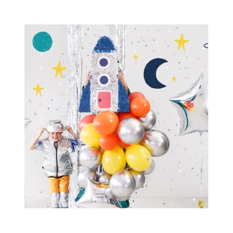 PartyDeco Pull-String Pinata - Rocket