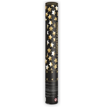 Gold Star Confetti Canon, 40cm PartyDeco