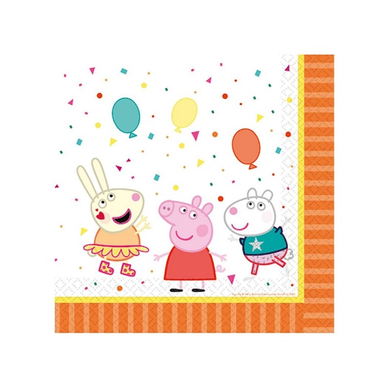 Amscan Peppa Pig Paper Napkins, 20 pcs