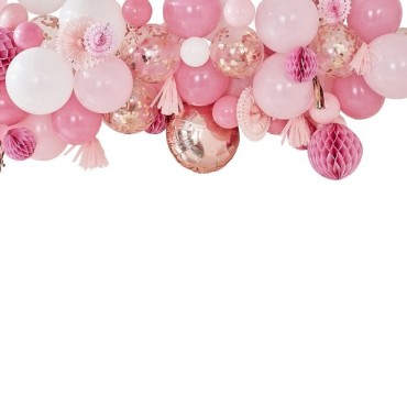 Balloon Garland in Rose Gold and Pink