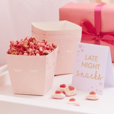 Snack Box Pink with Golden Spots