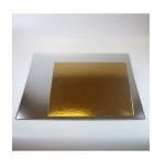20x20cm FunCakes Tortenplatte Quadratisch Gold/Silber 3 Stück