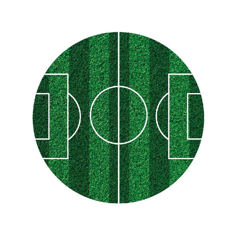 deKora Sugar Sheet Cake Disc Soccer Field, 16cm