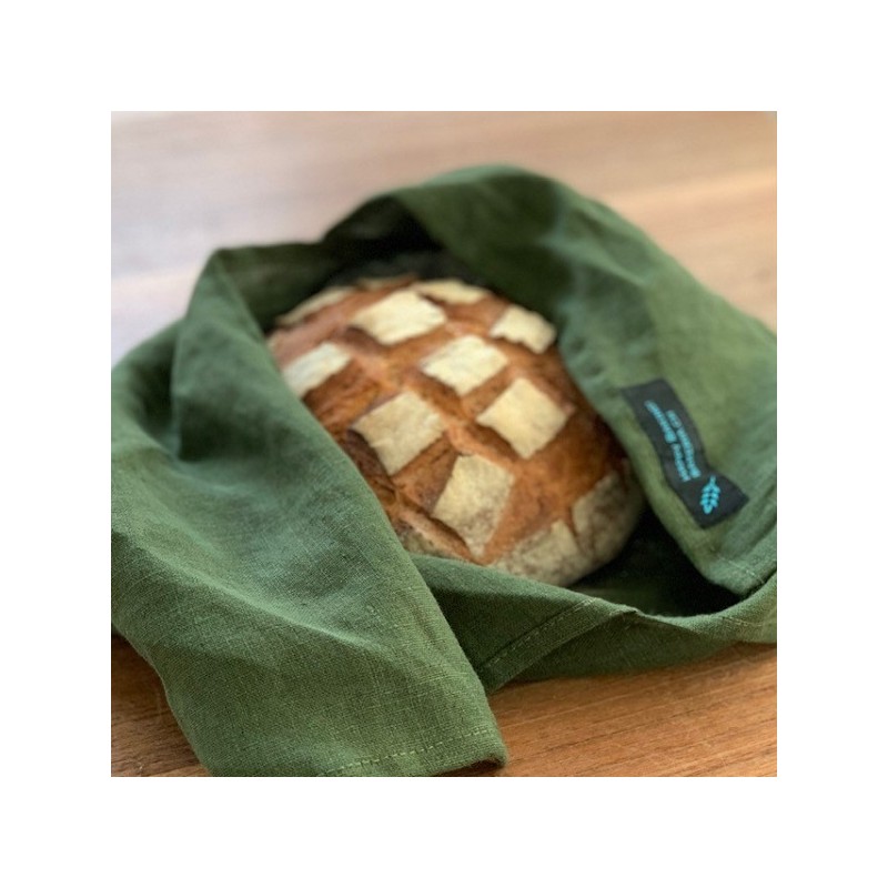 Bakeria Linen bread bento bag FORESTGREEN, 1 pcs