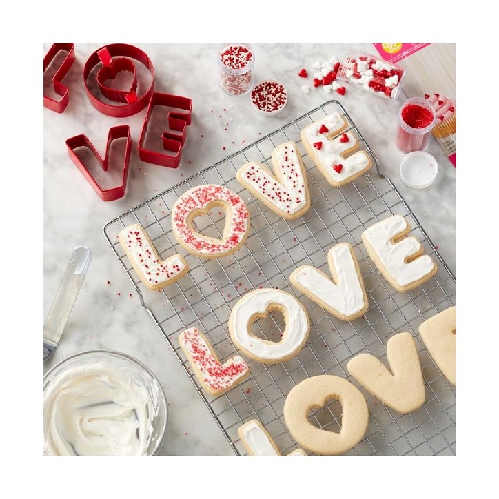 Wilton LOVE Letter Cookie Cutter Set, 4 Pieces Wilton LOVE Letter Cookie Cutter Set, 4 Pieces