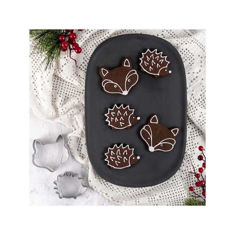 Dr. Oetker Hedgehog & Fox Cookie Cutter Set, 2 pcs