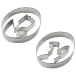 Dr. Oetker Egg Cookie Cutter with Bunny & Tulip, 2-pcs