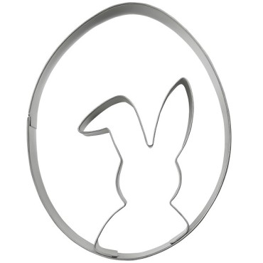 Egg cookie cutter with motive Rabbit & Tulip - Dr. Oetker 1888