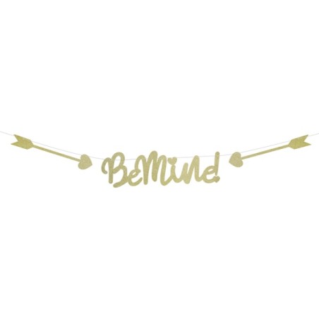 PartyDeco Sweet Love Be Mine Girlande Gold 90cm