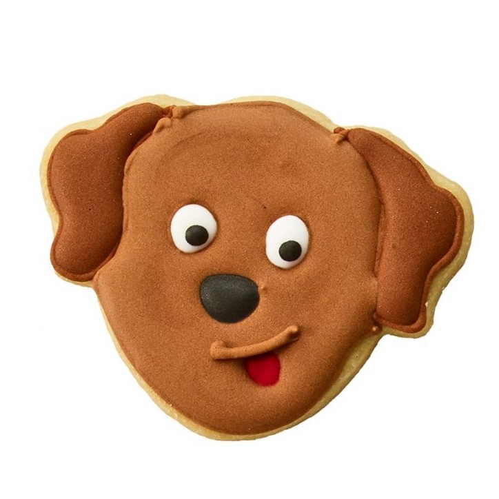 Birkmann Dog Face Cookie Cutter 7 cm | Embossed Dog Cookie Cutter