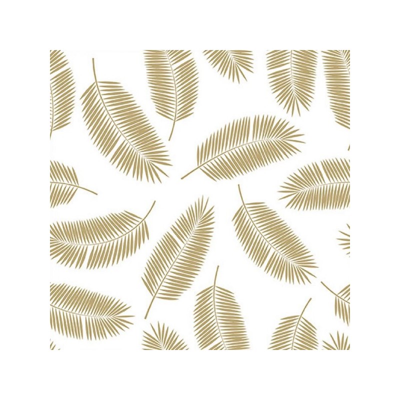 Ambiente Gold Palm Leaf Napkins, 20 pcs