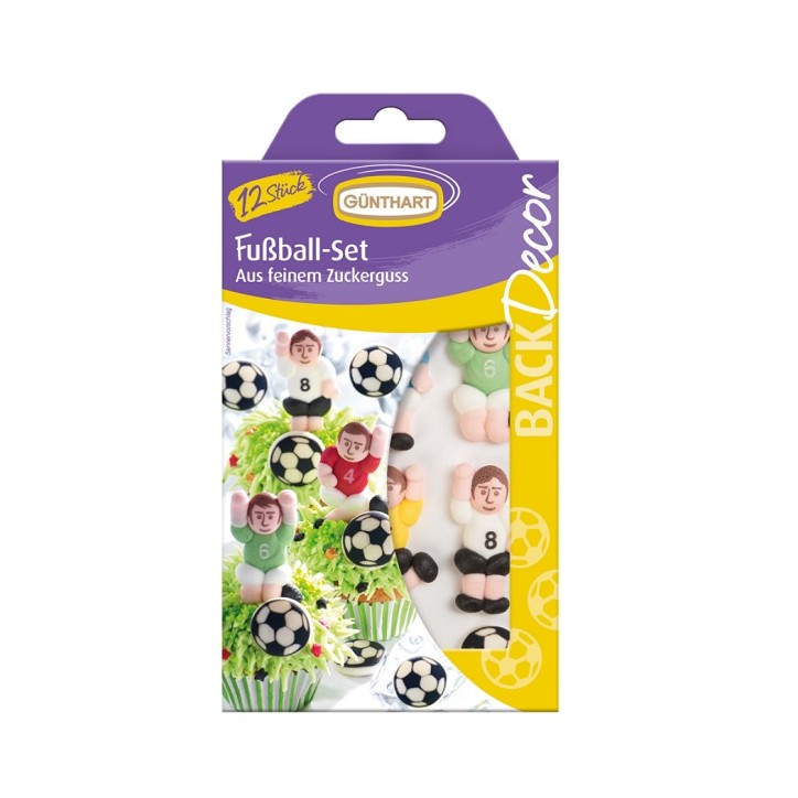 Günthart Sugar Football Player Set 12 Pieces | Edible Football Cake Decorations Günthart Sugar Football Player Set 12 Pieces | Edible Football Cake Decorations