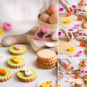 Decora Mini Easter Cookie Cutters, 6 pcs