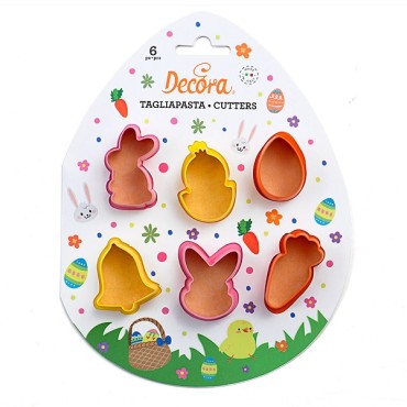 Decora Mini Easter Cookie Cutters, 6 pcs