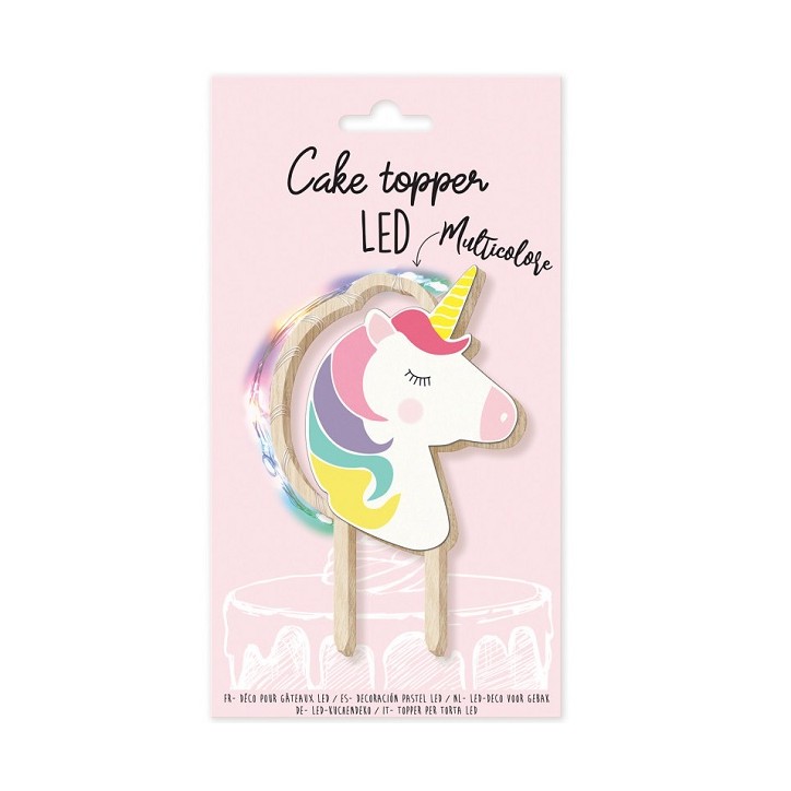 ScrapCooking LED Einhorn Torten Topper | Leuchtender Cake Topper aus Holz ScrapCooking LED Einhorn Torten Topper | Leuchtender Cake Topper aus Holz
