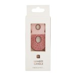 Talking Tables Number 8 Birthday Candle Rose Gold Glamour, 7.5cm