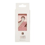 Talking Tables Number 2 Birthday Candle Rose Gold Glamour, 7.5cm