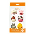 Decora Farm Animals Sugar Decorations, 6 pcs