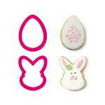 Bunny Face & Egg Cookie Cutters, 2 pcs Bunny Face & Egg Cookie Cutters, 2 pcs