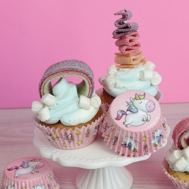 Decocino Sweet Unicorn Cupcake Cases, 50 pcs