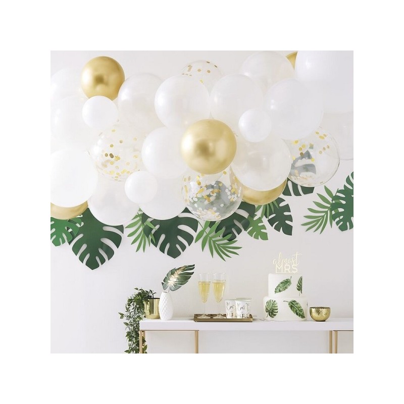 Ginger Ray Gold Chrome Balloon Arch Kit, 4 Meter