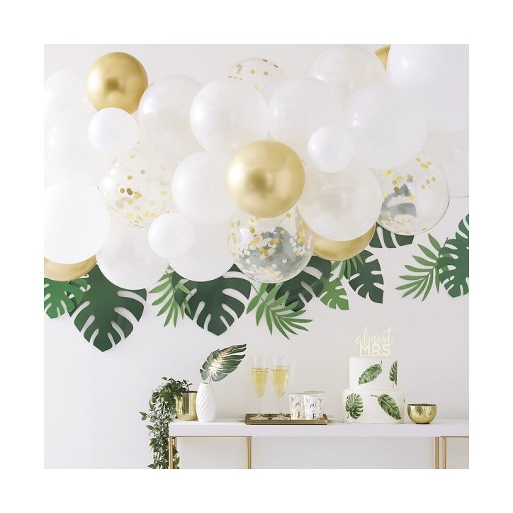 Ginger Ray Ballonbogen Set Gold Chrome 4 Meter