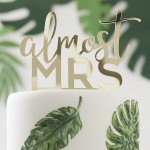 Ginger Ray Gold Acryl Almost MRS Cake Topper