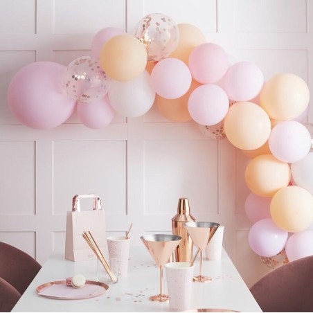 Matte Peach and Pink Hen Party Balloon Arch Garland - HN-837