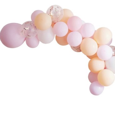 Matte Peach and Pink Hen Party Balloon Arch Garland - HN-837