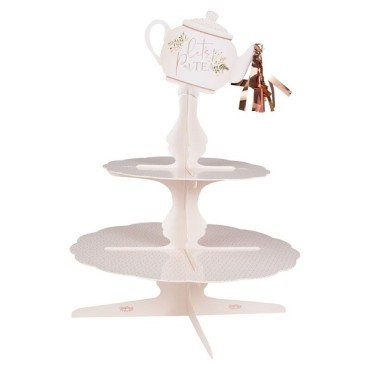 Rose Gold Spotty Afternoon Tea Cake Stand - Lets Partea TEA-617
