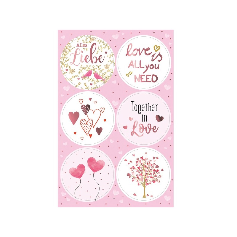 Together in Love Sticker Set assorted, 24 pcs