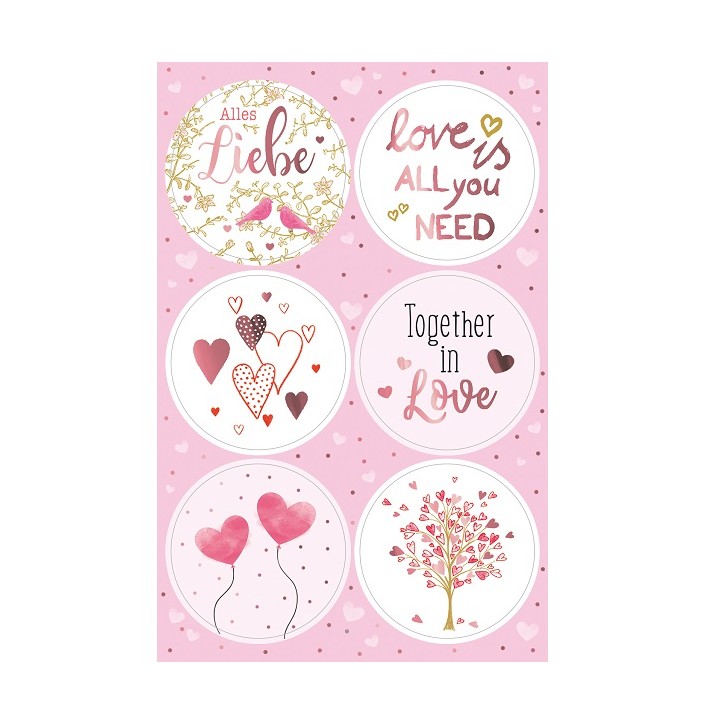 Together in Love Assorted Sticker Set 24 Pieces