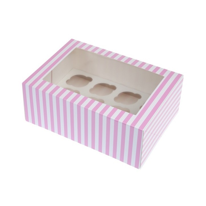 House of Marie Mini Cupcake Schachtel Circus Pink 12 Stück House of Marie Mini Cupcake Schachtel Circus Pink 12 Stück