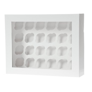 Double Pack for 24 Mini Cupcake Boxes, white