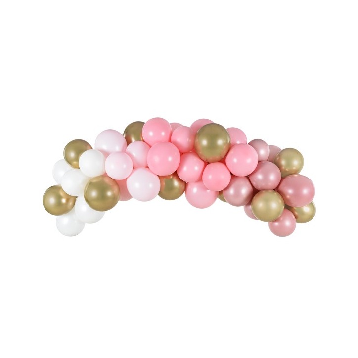PartyDeco Pink Balloon Garland Kit 2 Metres 60 Balloons