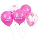 Talking Tables Pink Happy Birthday Balloon Medley, 5 pcs