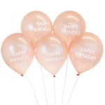 Talking Tables Happy Birthday Luftballon Medley ROSE GOLD, 5 Stück
