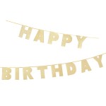 Talking Tables Luxe Gold Happy Birthday Banner, 3 Meters