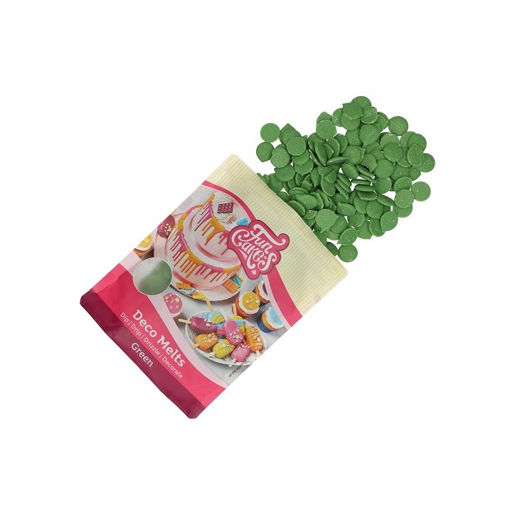 FunCakes Deco Melts Green 250g – Melting Drops for Cake Pops & Drips