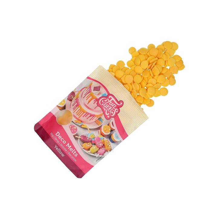 FunCakes Deco Melts Gelb 250g – Schmelzdrops für Drips, Cake Pops & Gebäck