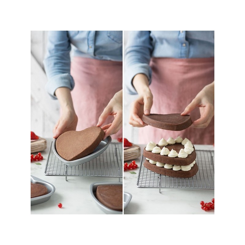 Decora Heart Layers Cake Pan Set, 5pcs