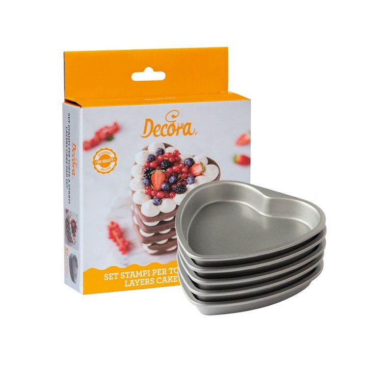 Decora Heart Layers Cake Pan Set 5 Pieces