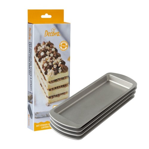 Decora Long Layers Cake Pan Set, 4 pcs